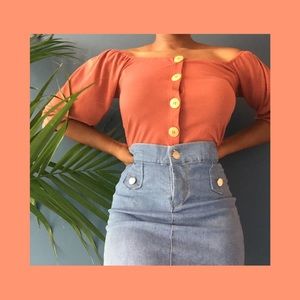 Bishop Sleeves Large Off the Shoulder Blouse